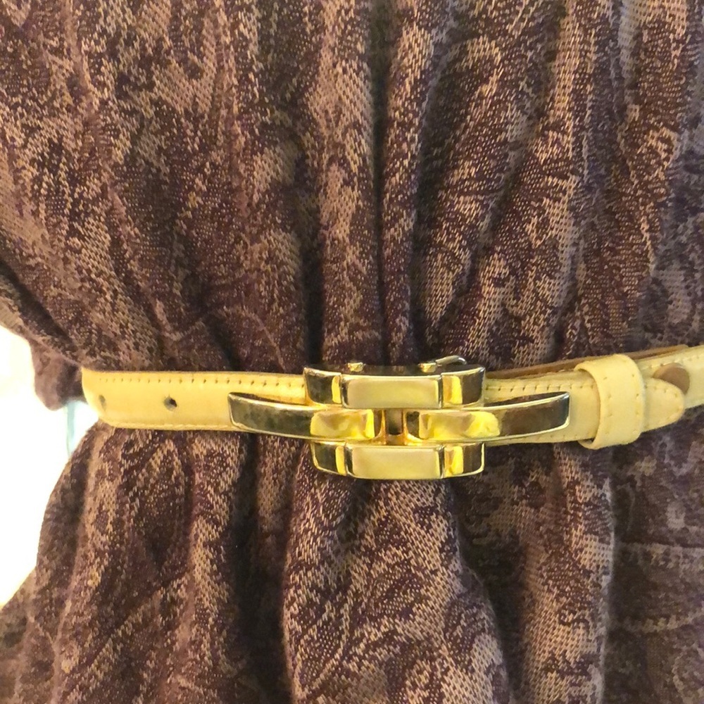 Vintage Womenβs Cream Leather Belt L (28-33β) 36.5βLong .75 Wide